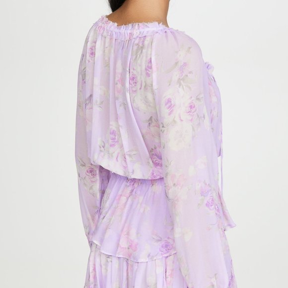 LoveShackFancy Lavender Floral Dress - Picture 4 of 9